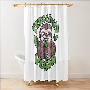 Ferocious Vegan Design Shower Curtain