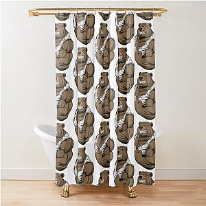 Ferocious bear athlete Shower Curtain