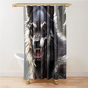 Ferocious Werewolf of Haunted Forest Shower Curtain