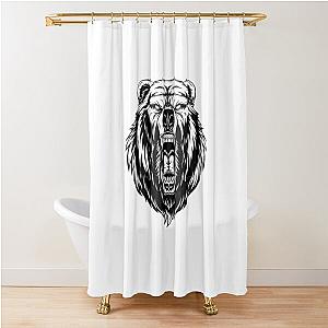 Ferocious Bear Shower Curtain
