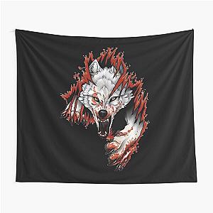 Ferocious Wolf Tapestry