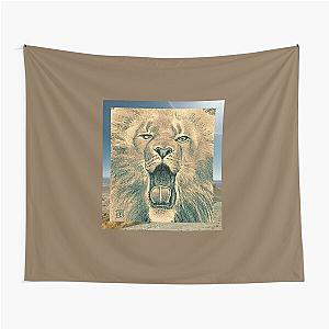 Sleepy Lion Roars Tapestry
