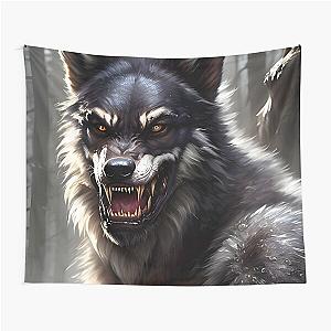 Ferocious Werewolf of Haunted Forest Tapestry