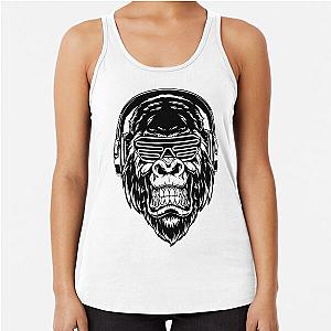 Ferocious gorilla in raceback tank top