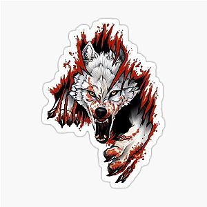 Ferocious Wolf Sticker