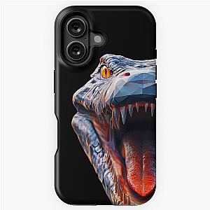Ferocious Alligator head in geometric style, swamp iPhone Tough Case