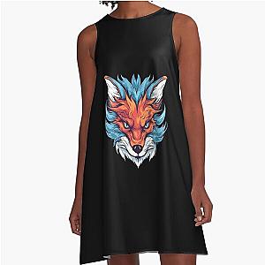 Ferocious Fox Design A-Line Dress