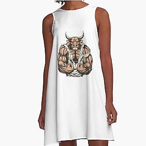Strong ferocious bull A-Line Dress