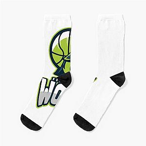 Ferocious Wolf in Basketball Socks
