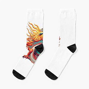 Ferocious Dragon Spitting Fire Socks