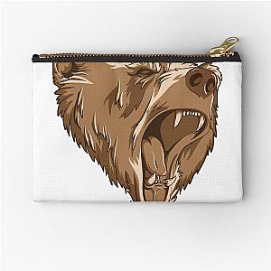 Ferocious bear zipper pouch