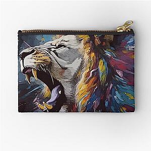 Ferocious Lion Zipper Pouch