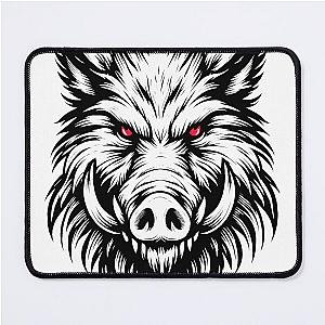 Ferocious wild boar mouse pad