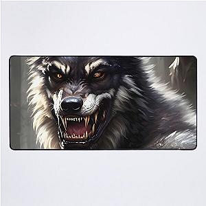 Ferocious Werewolf of Haunted Forest Desk Mat