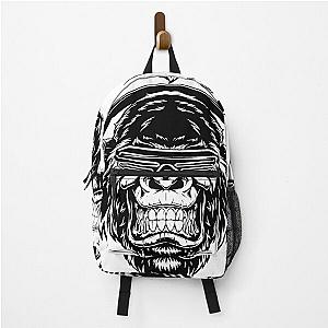 Ferocious gorilla in a Backpack