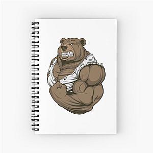 Ferocious bear athlete Spiral Notebook