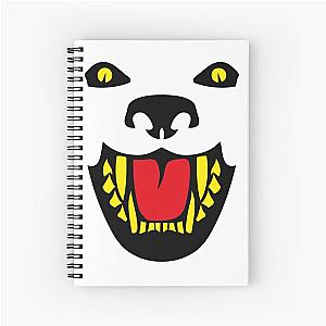 Open dog ferocious spiral notebook