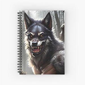 Ferocious Werewolf of Forest Spiral Notebook
