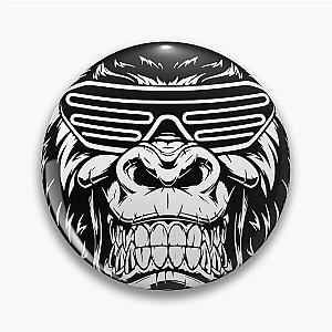 Ferocious gorilla in a headphone