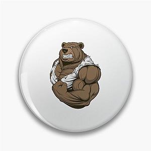 Ferocious bear athlete muscle arm bear Pin