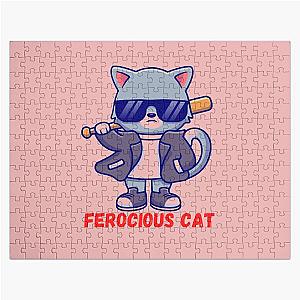 Ferocious Cat Jigsaw Puzzle
