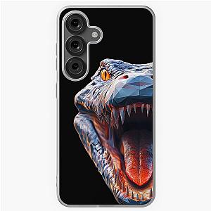 Ferocious Alligator Head in Geometric Style Samsung Galaxy Soft Case
