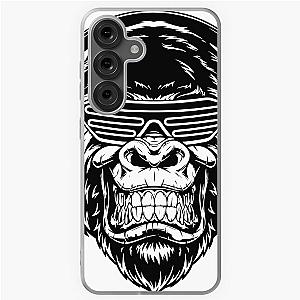 Ferocious gorilla in headphones Samsung Galaxy Case