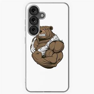 Ferocious bear, muscle arm bear Samsung Galaxy Soft Case