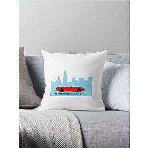 Ferris Bueller's Day Off Cityscape Throw Pillow