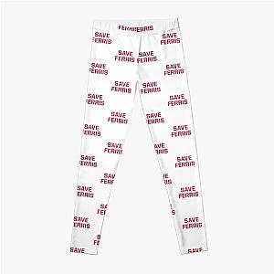 Save Ferris - Ferris Bueller's Day Off - Red Leggings