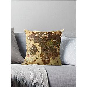 Eorzea FFXIV Map Throw Pillow