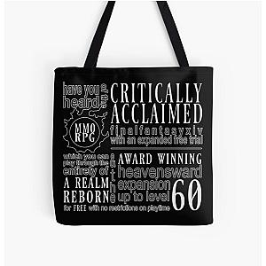 Have you heard of the critically aclaimed mmorpg final fantasy xiv? All Over Print Tote Bag