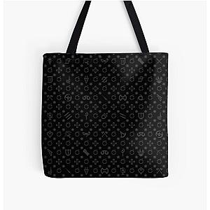 FFXIV Job Icons [clean black patternsticker set] All Over Print Tote Bag