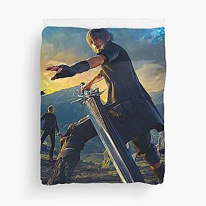 final fantasy 7-fantasty-video game-chocobo-square enix Duvet Cover