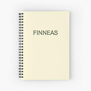 FINNEAS Green Name Text Typography Spiral Notebook