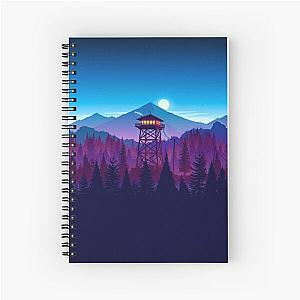 Firewatch Nighttime Art Design - 4k Spiral Notebook