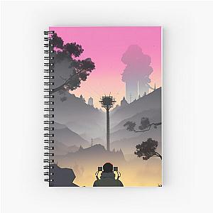 Death stranding but firewatch aesthetic Spiral Notebook