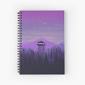 Firewatch Nighttime Art Design - 4k Spiral Notebook