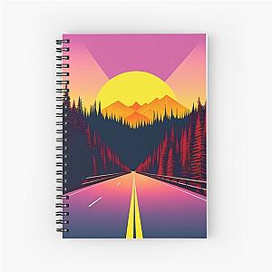 Firewatch aesthetic Highway poster plain Spiral Notebook