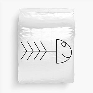 outline fishbone Duvet Cover