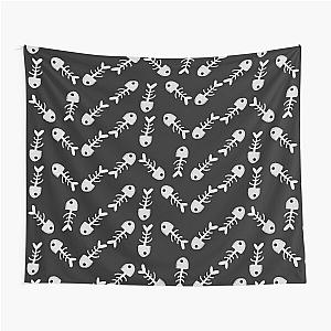 Cute and Spooky Fishbone Pattern Design Tapestry