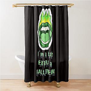 Green Flaming Lips Halloween Shower Curtain