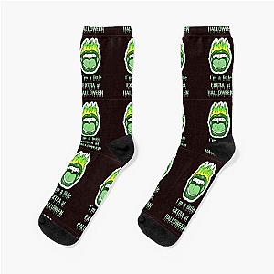 Green Flaming Lips at Halloween Socks