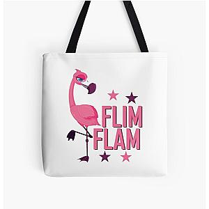 Flim flam flamingo- Funny Flamingo Flim Flam All Over Print Tote Bag