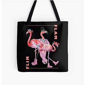Flim Flam Flamingo Family Design All Over Print Tote Bag