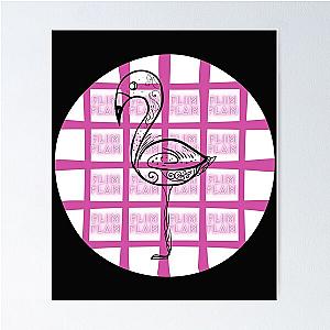 FLIM FLAM Retro FLAMINGO Poster