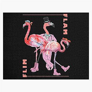 Flim Flam Flamingo Family Design Jigsaw Puzzle