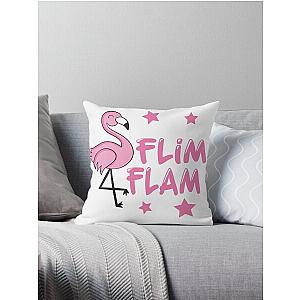  Flim flam flamingo Throw Pillow