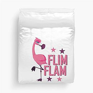 Flim flam flamingo- Funny Flamingo Flim Flam Duvet Cover