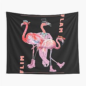 Flim Flam Flamingo Family Design Tapestry